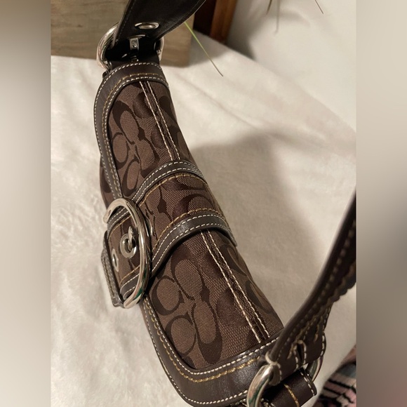 Coach Chocolate brown Signature Shoulder Bag - Picture 5 of 11